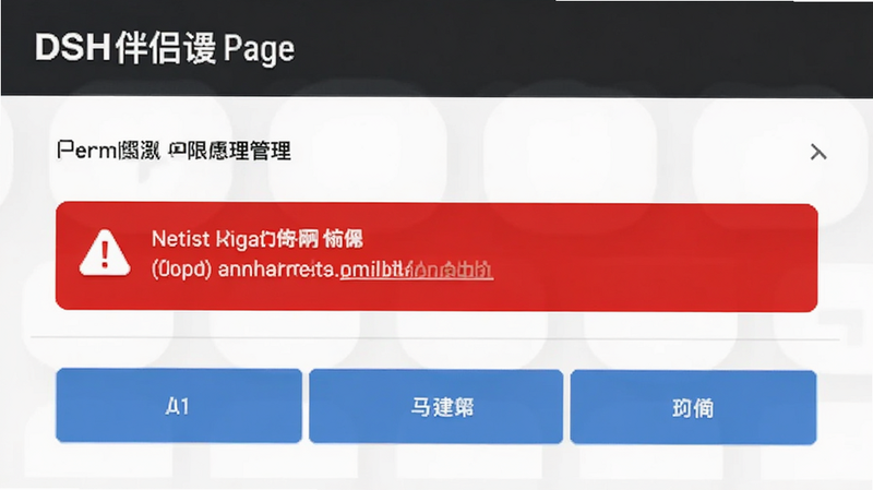 DSH伴侣设置页面截图,显示权限管理选项,红色警告图标提示注意,清晰按钮布局,现代UI风格