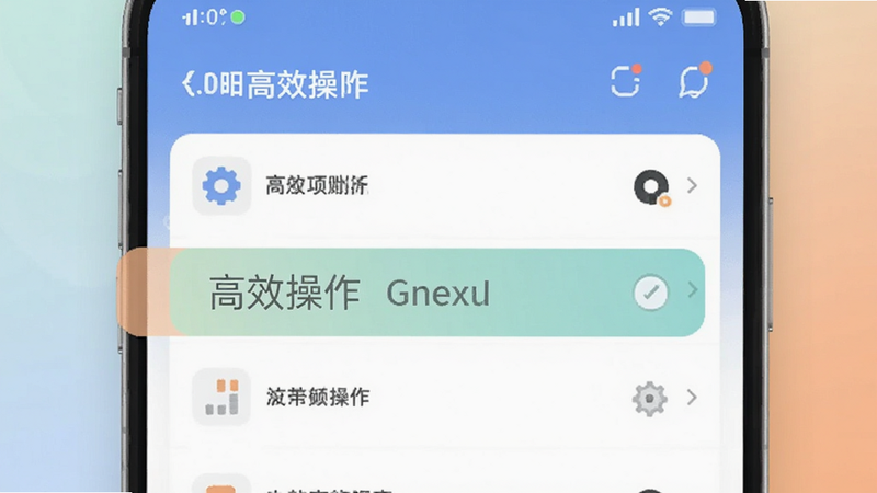 简曰应用功能演示图,简洁列表界面,突出