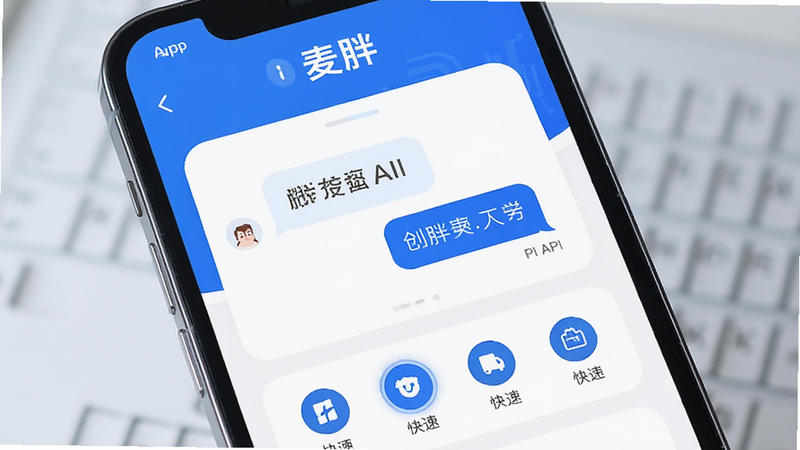 ����Ϊ�ֻ���Ļ��ʾ�����֡�APP���棬����Ϊ���п�Ƭʽ��ƣ��Ű����ִ������Ϊ�Ƽ�����ɫ���ɫ���䣬ϸ��չʾAI�Ի��������ݹ���ͼ�꣬���ʸ��壬�ɾ����޶���Ԫ�أ����֡����֡������ɼ�