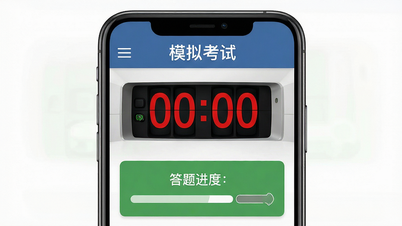 �̼ݿ�����ģ�⿼�Խ��棬����Ϊ�ֻ���Ļ��ʾ����ʱ�������ȣ�����������ʵ�������Ű��࣬�������רҵ��ϸ�ڰ�����ɫ����ʱ��������ɫ����򣬻��ʸ���ɾ��޶���Ԫ�أ�������ʾ