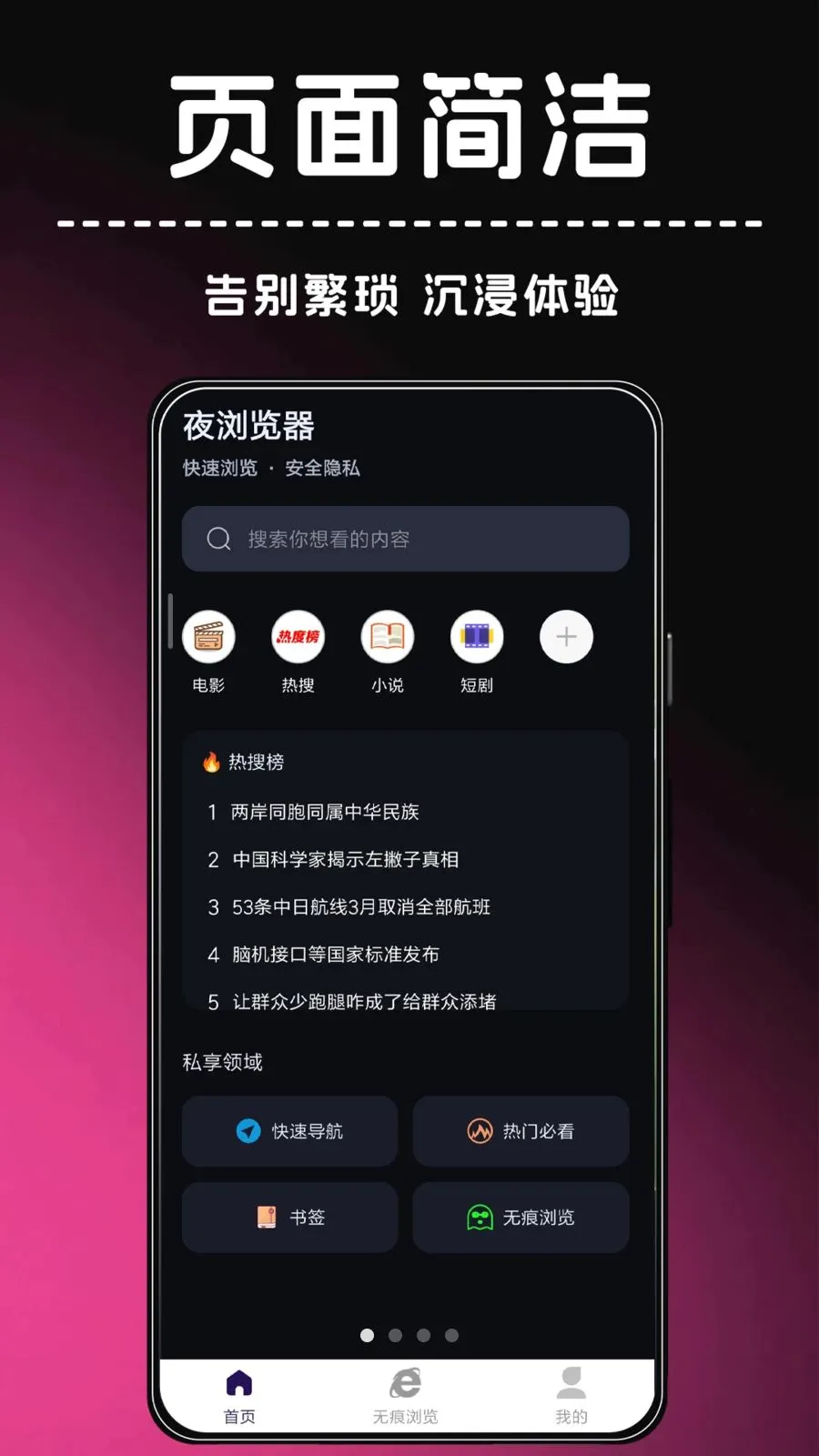 夜浏览器(安全极速浏览器)截图0