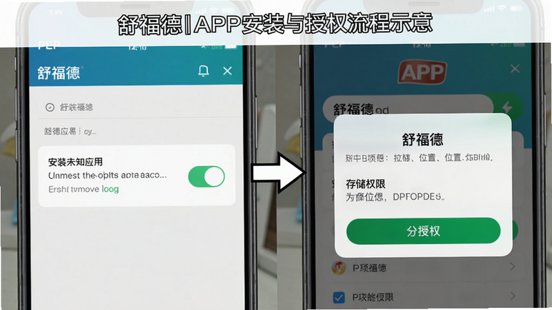 ���壺�渣��APP��װ����Ȩ����ʾ�⣬���֣����Ϊ�ֻ����ý����ͼ����ʾ����װδ֪Ӧ�á����أ����Ҳ�ΪAPP��Ȩ������λ�á��洢Ȩ�ޣ����Ű棺�������У��м��ü�ͷָʾ�������ʵ�ֻ���ͼƴ�ӣ�ϸ�ڣ���ͼ��ͻ����ʾ���渣�¡����ƣ����ʣ�������������ˮӡ���ɾ�