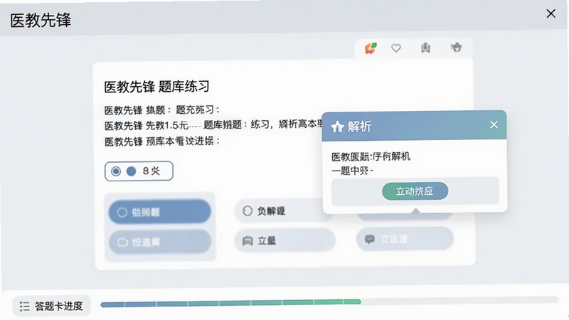 题库练习界面: