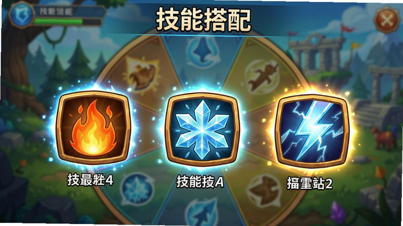 ��ɫ����ѡ����棬��Ļ������ʾ�����������ͼ�꣬ÿ��ͼ���·�����������������Ϊ�������̣���������Ϸ����ģ�����������Ϊ��ͨUI��ɫ��������ϸ�ڣ�����ͼ���л��桢�����������Ԫ�أ����й�Ч�����ʸ��壬����������ͼƬ�����Ϸ��С����ܴ��䡱������