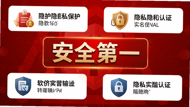 良缘软件使用注意事项提示图,背景为红色警告风格,中央有“安全第一”字样,四周列出隐私保护、实名认证等图标,布局层次分明,画质高清。