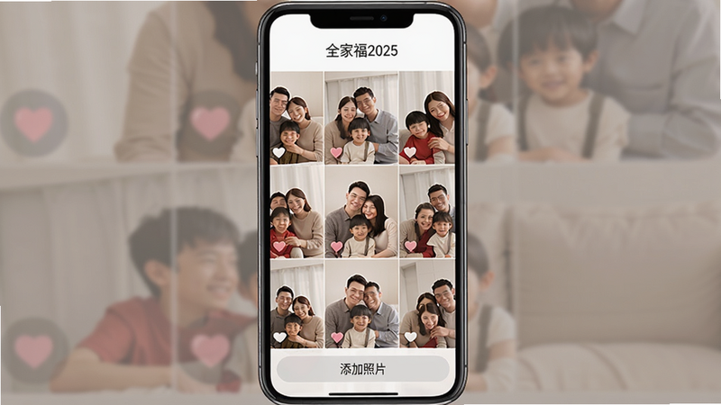 һ��չʾ����ͥ��ᡱ����Ľ�ͼ������Ϊ�ֻ���Ļ��������������ơ�ȫ�Ҹ�2025�����·��ǾŹ�����ƬԤ������Ƭ����Ϊ��ͥ�ۻ᳡����ÿ����Ƭ���½��а��ĵ���ͼ�꣬�ײ��С�������Ƭ����ť�����岼�ּ�࣬����������