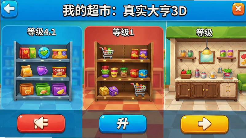 �����������棬չʾ��ͬ�ȼ��Ļ��ܺ�װ�޷���в�ɫͼ���������ť����ע���ҵĳ��У���ʵ���3D��������UI��ƾ���������������ɫ�����ޡ�