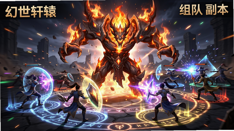 ���壺һ����ҽ�ɫ���������BOSSս�����������������Ч�����֣�BOSS�ڻ������룬��ҷ�ɢ����Χ�ͷż��ܣ������з����Ȧ����񣺶�̬ս����������Ӱǿ�ң�����Ч���ḻ��ϸ�ڣ�BOSS�����л��棬��ҽ�ɫ�л��ܣ�������ɫ���졣���ʣ����壬�޶���Ԫ�ء����֣���������ԯ����Ӹ�����