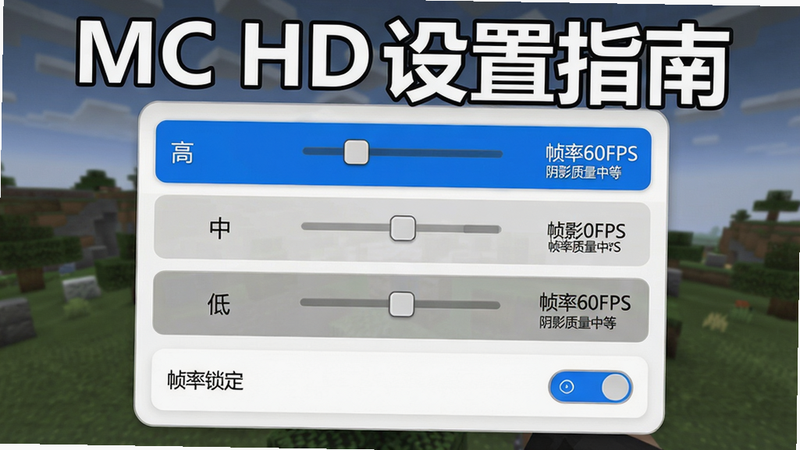 ���壺MC HD��Ϸ���ý����ͼ��չʾ����ѡ��ߡ��С��ͣ���֡���������أ����֣�������У�ѡ���б��������У��Ű棺���ı�ƽ��UI����ɫ��������ɫ����ѡ�������ִ���Ϸ���÷��Բ�ǿ�Ƭ��ϸ�ڣ�ѡ��顢����˵����֡��60FPS������Ӱ�����еȡ������ʣ������޾�ݣ��ɾ������������Ϸ������֡�MC HD ����ָ�ϡ���