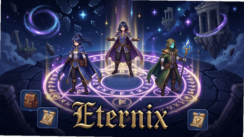 ���壺Eternix��Ϸ�����棬չʾһ�����ص�ħ��������λ��ͬ�����Ӣ�۽�ɫվ�������У�������������ǿ���Ư���Ĺ����ż������֣����ĶԳƹ�ͼ��Ӣ�۳�������վλ��ħ�����Ч�ӵ����������졣�Ű棺�����·��С�Eternix�������ֱ��⣬����Ϊ��ɫ�����壬����������������UIͼ�꣨�米�������񣩡������ʽ����廭��񣬹�Ӱϸ�壬ɫ�����������ϡ���Ϊ����ϸ�ڣ�Ӣ�۷�����Ʈ��ϸ�ڣ�ħ�������з�����˸�������ǳ��ж�̬���Ρ����ʣ�4K��Ⱦ���ɾ��޶���Ԫ�ء�