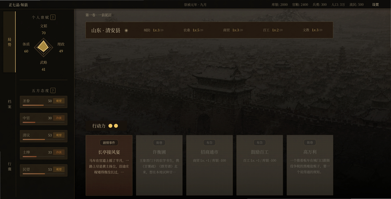 崇祯直聘:明末官场沉浮模拟器 安卓版 角色介绍