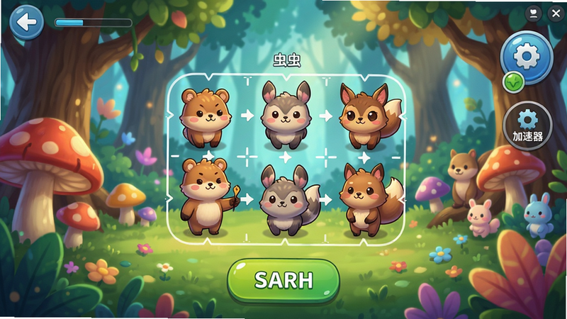 ŵ������ʷ�(���������Ѽ�����) ��Ϸ�����棬չʾ����ϲ��淨��������ɫ���ͷ׵�ɭ�ֳ������������кϳɰ�ť��������״̬ͼ�꣬���ʸ���ϸ�壬���ͨ�������Ű���ɾ����޶���Ԫ��