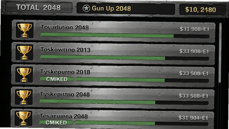 һ��Gun Up 2048�ɾͽ����ͼ���б���ʾ����ɾ�������ɽ��ȣ�����ɵ�����ͼ�����н�ɫ������������ʾ��ǰ�ܳɾ͵�����������Ϊ�����ʸУ�������ɫ���������������ֹ������޶���Ԫ��