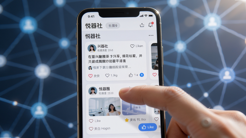 ���壺������App���ֻ��ϵ�ʵ��ʹ�ó�����չʾ�û����������ȤȦ�Ӷ�̬����ָ������Ļ�����֣��ֻ���Ļ���У�����Ϊ�����罻����ڵ�ͼ�������ʵ��Ӱ���������Ȼ�⣻ϸ�ڣ��ֻ���Ļ����ʾ��������ҳ���ж�̬��Ƭ�͵��ް�ť����ָģ�����У����ʣ�4K���壬�ɾ��޶���Ԫ�ء�
