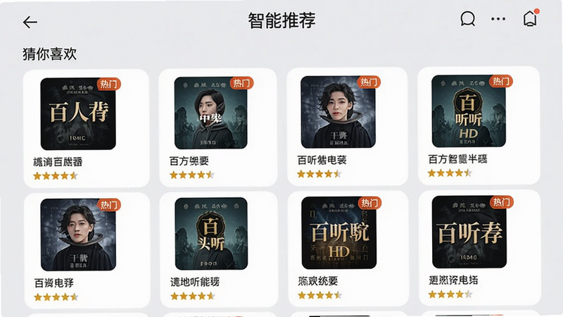 ��������HD�����Ƽ�ҳ�棬��ʾ������ϲ�����б����������ר����Ƭ��ÿ����Ƭ�з��桢����������Ǽ�������Ϊǳ�ң������б�ʽ������࣬ϸ���С����š���ǩ�����ʸɾ������֡������Ƽ�����ʾ�ڶ���