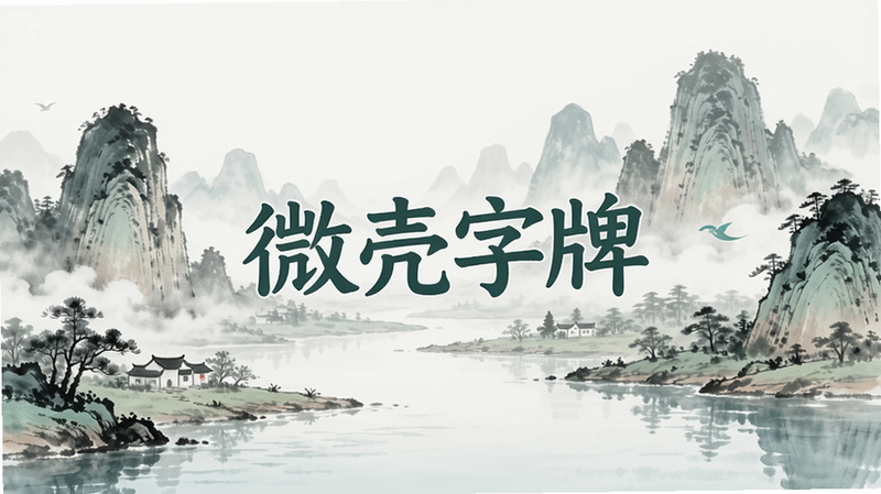微壳字牌游戏主界面,清新简约风格,中间显示