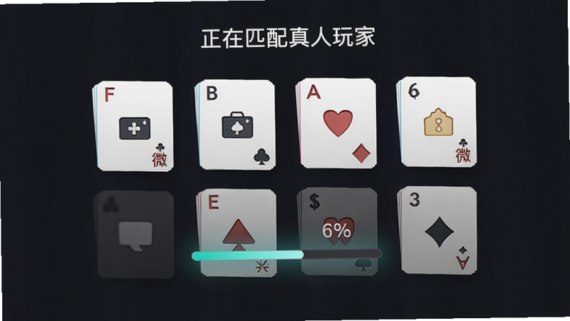 微壳字牌匹配界面,显示