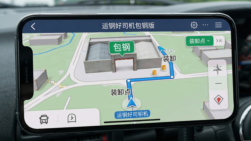 �˸ֺ�˾�����ְ浼�����棬�ֻ���ʾ����������ͼ����ע���ֳ�����ڡ�װж�㣬·�����������дʵ������ϸ�壬�޶���Ԫ��