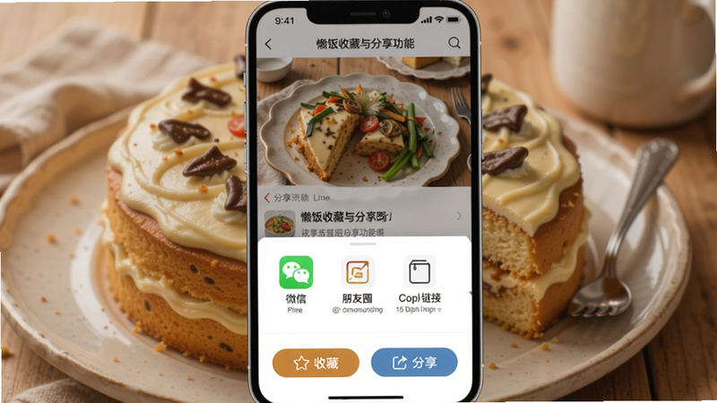 �����ղ���������ܽ��棬�ֻ���Ļ��ʾһ����������ҳ���·��С��ղء��͡���������ť������󵯳�������ʽѡ�񣬰���΢�š�����Ȧ���������ӵȣ�����Ϊһ�������Ʒͼ��������ܰ��ɫ����͡�