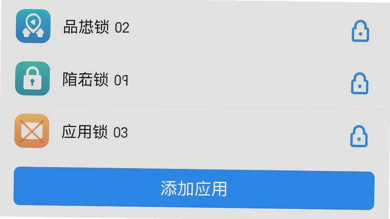 �ڴ�����Ӧ��������ҳ�棬������ʾ�����ӵ�Ӧ���б���ÿ��Ӧ���Ҳ�������ͼ�꣬�ײ��С�����Ӧ�á���ť����ɫΪǳ��ɫ����ɫ��������ֱ��