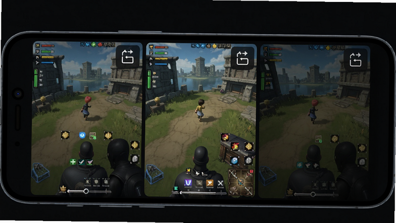�ֻ���Ļ��ʾ������Ϸ����ͬʱ���У�ÿ���������Ͻ���һ�������Ѵ򳷵�Сͼ�꣬���岼�����룬����Ϊ��ɫ������������ǿ�����࿪���ݡ������������Ƽ����޶���Ԫ�ء�
