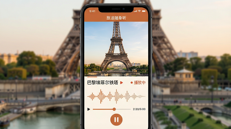 ���壺��;����������������棬�ֻ���Ļ��ʾ����ʵ����Ƭ���ײ��в��Ž���������ͣ��ť�����֣��ֻ�������ͼƬռ�ϰ��������ֽ������°������Ű棺��ྰ�����ơ����谣�ƶ����������Ҳ��С������С�״̬�����дʵ���ƽ��ϣ�ůɫ����ϸ�ڣ��������ζ�����ʱ����ʾ��2:30/5:00�������ʣ��������߷ֱ��ʣ����֡���;��������������״̬����