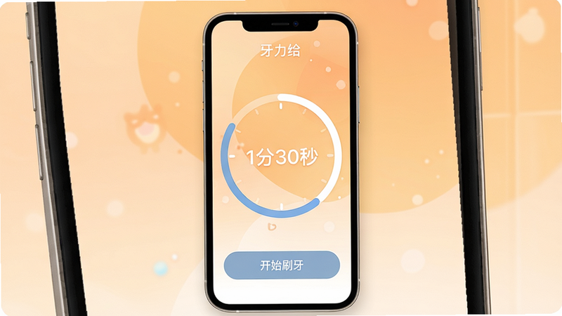һ��������Ӧ��ˢ����ʱ�����棬����Ϊ�ֻ���Ļ������������ʾһ��Բ�ε���ʱ���Ȼ���ʣ��ʱ�䡰1��30�롱���·��С���ʼˢ������ť����������ͽ��䣬���Ϊ�����ܰ�������������޶���Ԫ�أ���Ļ�����С���������Ӧ�����ơ�