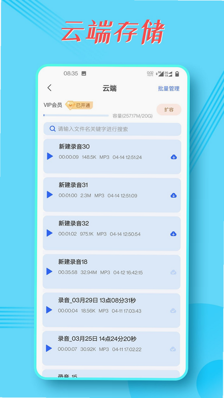 WitCEO 安卓版 录音转文字界面效果图