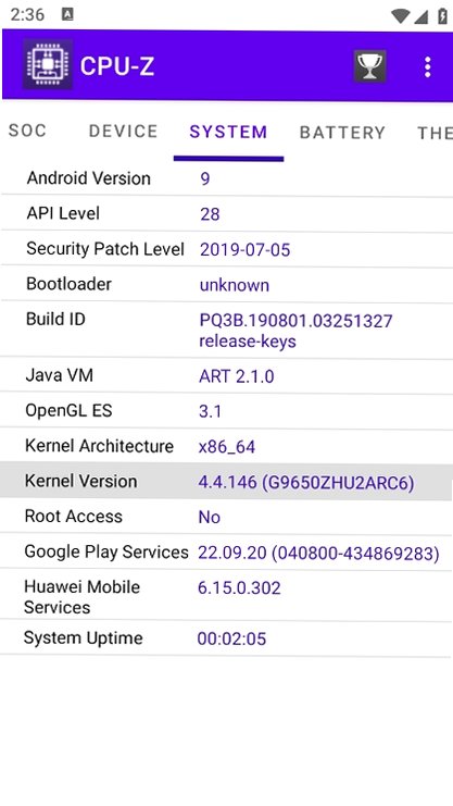 CPU-Z ��׿�� �����Ϣ ��ͼ