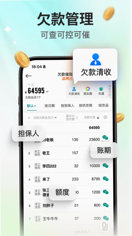 森果批发易 安卓版 员工管理