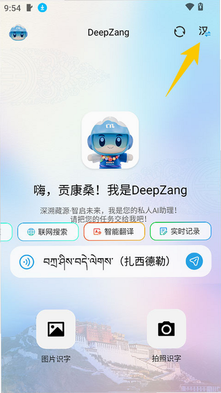 DeepZang 安卓版 翻译界面