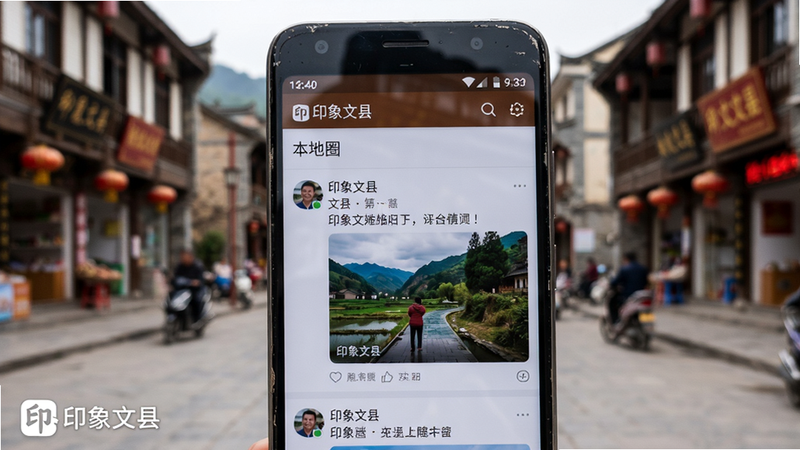 ���壺һ�š�ӡ�����ء�APP�ڰ�׿�ֻ������е�ʹ�ó���ͼ�������������سǵ�ʵ���ֵ������֣��ֻ�ռ�ݻ������壬�����黯������ͻ����Ļ���ݡ��Ű棺��Ļ����ʾ��ӡ�����ء�APP�ġ�����Ȧ������ҳ�棬���û�������ͼ�Ķ�̬����񣺼�ʵ��Ӱ��񣬹�����Ȼ��ϸ�ڣ��ֻ��߿�����΢ĥ��ۼ���������ʵʹ�øУ���Ļ���½���һ����ӡ�����ء���ˮӡLogo�����ʣ����嵥���������Ч����ϸ�ڷḻ���ɾ����޶���Ԫ�ء�