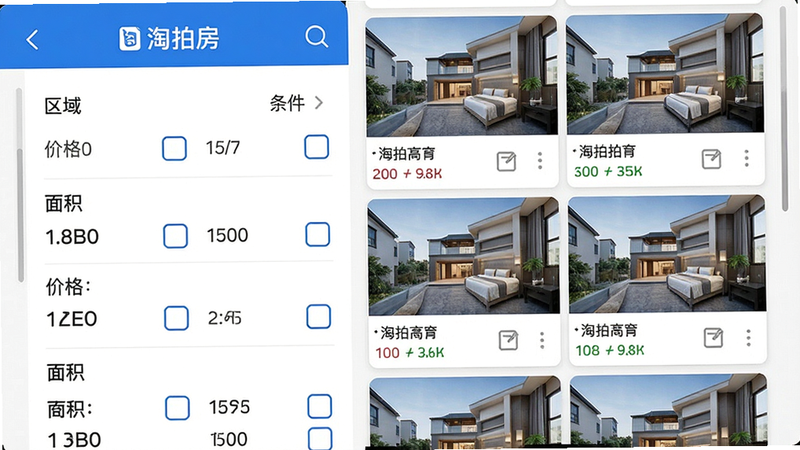 ���壺�ֻ�����չʾ�����ķ����ķ�Դɸѡҳ�棬���Ϊɸѡ���������Ҳ�Ϊ��Դ�б������֣��ֻ����У�ɸѡ���������ɼ����Ű棺����������ȷ���б�������������񣺼������磬������ɫ��ϸ�ڣ���Ļ���С����򡱡����۸񡱡����������ɸѡѡ����ʸ��壬�ɾ����޶���Ԫ�ء�