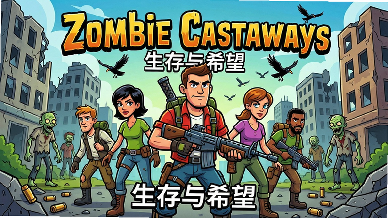һ��ɫ�������Ŀ�ͨ�����Ϸ����ͼ�������ǡ�Zombie Castaways���е����Ǻͼ����Ҵ����ڷ��������в���վ�����������ưܵ�¥����Զ���ε��Ľ�ʬ�����ֲ���ȫ��ʽ��ͼ������λ�����룬�ֳ�����������ᶨ���Ű��ϱ��⡰Zombie Castaways������������ʽ���ڻ��涥���������⡰������ϣ����λ���·������Ϊ��ʽ�����磬����������ɫ�ʱ��Ͷȸߡ�ϸ�ڰ�����ɫ���ϵ�װ��ϸ�ڡ������ϵ���ʯ�͵��ǣ��Լ�����з������ѻ�����ʸ��壬�ɾ��޶���Ԫ�ء�