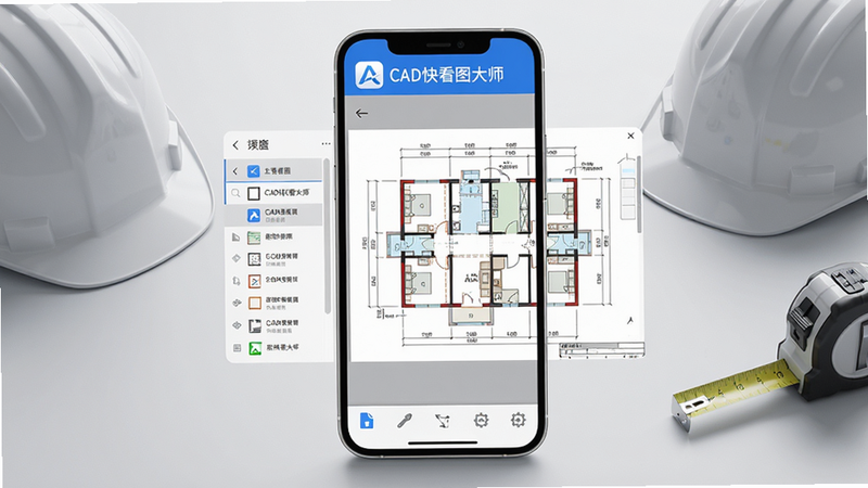 ���壺һ�������ֻ���Ļ��ʾCAD�쿴ͼ��ʦӦ�ý��棬������չʾһ�Ÿ��ӵĽ���ƽ��ͼ������������ͼ����ɫ���������֣��ֻ����У���Ļ����ռ���壬����Ϊ����ǳ��ɫ����̨���Ա߷��а�ȫñ�;��ߡ��Ű棺�ֻ���Ļ�����Ϊͼֽ�б����Ҳ�ΪͼֽԤ�������ײ��й�����ͼ�ꡣ����ִ��Ƽ��У�дʵ��Ⱦ����Ӱ��͡�ϸ�ڣ�ͼֽ�ϱ�ע�ߴ�����֣���Ļ������ʾ��CAD�쿴ͼ��ʦ��������ͼ��Ϊ������ɫ�����ʣ�8K���壬�ɾ����޶���Ԫ�ء�