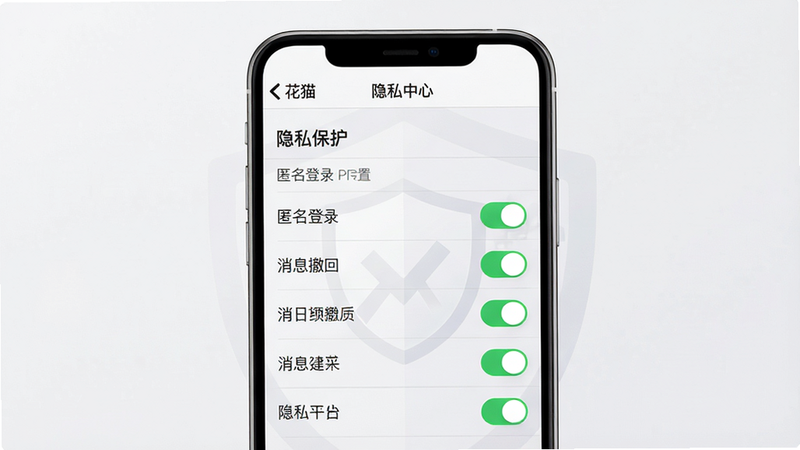 ���壺��èAPP��˽����ҳ�棬�ֻ���Ļ����ʾ����˽�������˵�������������¼����Ϣ���ص�ѡ��أ����֣��ֻ����У����������б���ʽ���У�ÿ�������Ҳ�����ɫ���飻�Ű棺����������������������Ϊǳ��ɫ�������ˬרҵ�����ְ�ȫ�ɿ��У�ϸ�ڣ���Ļ�����С���è���͡���˽���ġ�����������״̬Ϊ�����������ж���ͼ�ꣻ���ʣ����壬�ɾ����޶���Ԫ�ء�