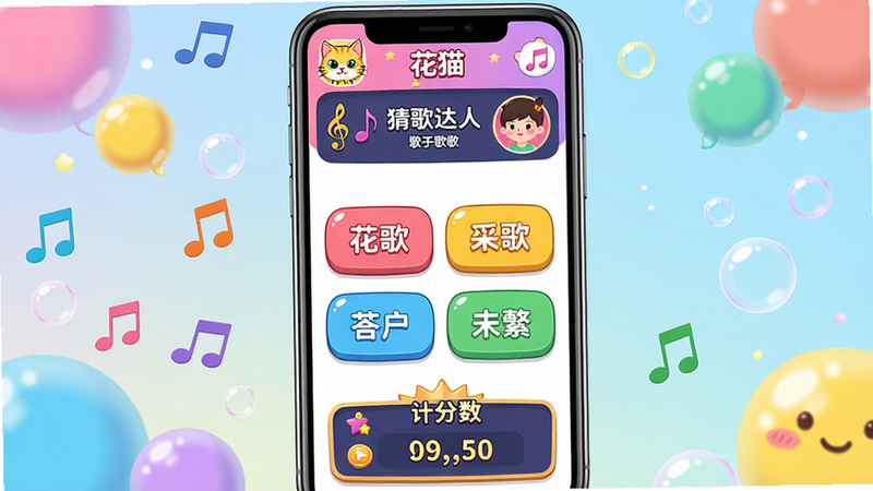 ���壺��èAPP�Ļ�����Ϸ���棬��Ļ����ʾһ���¸���Ϸҳ�棬�����ַ��ź�ѡ�ť�����֣��ֻ���Ļ���У��Ϸ��Ǹ������͸���ͷ���м����ĸ���ѡ��·��ǼƷְ壻�Ű棺������Ƥ����ť��ɫ���ޣ������в�ɫ����װ�Σ�����������з磬ɫ�ʷḻ������Ȥζ�ԣ�ϸ�ڣ���Ļ�п��Կ�������è��logo�͡��¸���ˡ���������Ϸ���������ɲ��������ʣ����壬�ɾ����޶���Ԫ�ء�