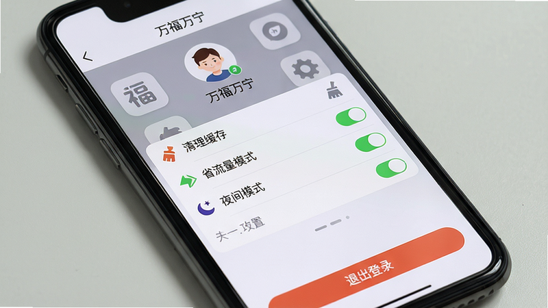 ���壺�ֻ���Ļչʾ������APP�ġ��ҵġ�����ҳ�棬��Ļ����ʾ�û�ͷ���ǳơ������б����������������桱����ʡ����ģʽ������ҹ��ģʽ���ȿ��ء����֣��ֻ�������ҳ����ϵ������У������С������������������ײ��С��˳���¼����ť���Ű棺�б�ʽ���֣�ͼ������֡���񣺼������ҳ���ɫ���Ի�ɫ�Ͱ�ɫΪ����ϸ�ڣ���Ļ��������ʾ��������������������Ϊ����ͼ�ꡣ���ʣ����壬�ɾ����޶���Ԫ�ء�
