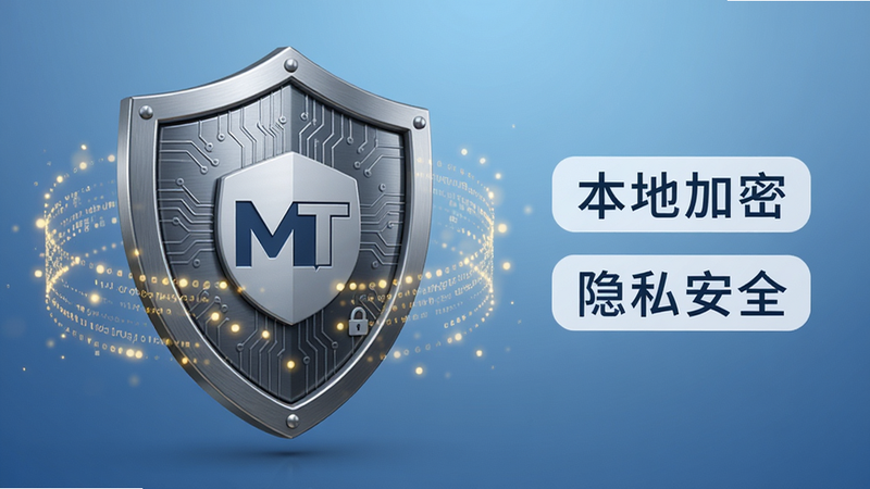 ���壺һ������ͼ�꣬����������MT��Logo����Χ�����������Ʊ��������֣�����λ�ڻ�������ƫ���Ҳ��С����ؼ��ܡ��͡���˽��ȫ�������ֱ�ǩ���Ű棺����ͼ������������Ű棬�Ӿ�������ȷ�����дʵ3D�����ƽ��ͼ���ϣ������ʸеĶ��ƣ�����Ϊ��͵ĿƼ������䡣ϸ�ڣ����Ʊ�����ϸ΢�ĵ�·����������������Ϊ��ɫ�Ĺ�㡣���ʣ���Ӱ�ʸ�ϸ�壬�޶���Ԫ�ء�