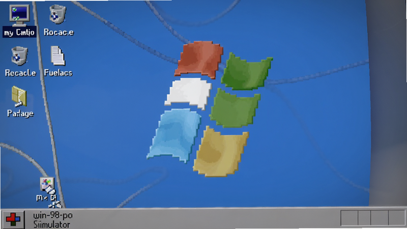 win-98-po-simulator ��׿�� ������ ģ�� Windows 98 ���棬��ɫ���������½ǿ�ʼ�˵���ť����Ļ�����ҵĵ��ԡ�����վ��ͼ�꣬���ط�񣬸��ŵ�����Ļ�ʸУ�������ͣ�ϸ�����������ʸɾ����޶���Ԫ��