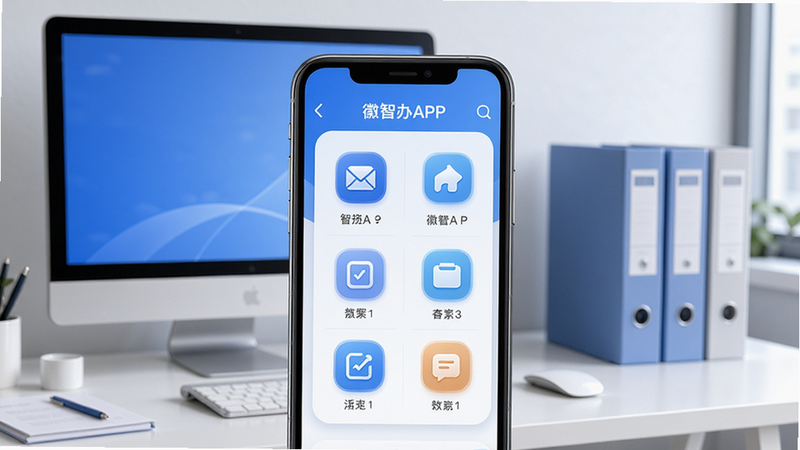 ���ǰ�APP������չʾ�������ֻ���Ļ�ڳ��������Ĺ���ģ��ͼ�꣬����Ϊ�ִ���Լ�İ칫�����������е��Ժ��ļ�������ɫ������ɫ�Ͱ�ɫΪ�������沼�ּ�����죬ͼ��Բ���£����ʸ��壬�ɾ��޶���Ԫ��
