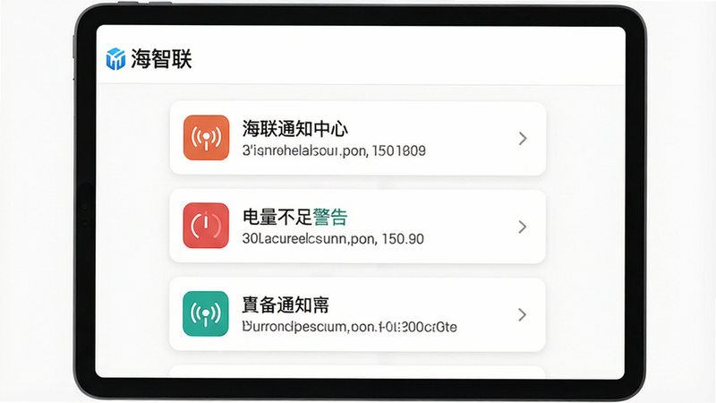 ������֪ͨ���Ľ��棬չʾ�豸�������ѡ��������㾯���֪ͨ�б�������Ϊ��ɫ����Ƭʽ��ƣ�֪ͨͼ�����������ֱ�ע�������������ɾ��޶���Ԫ�أ��߻���