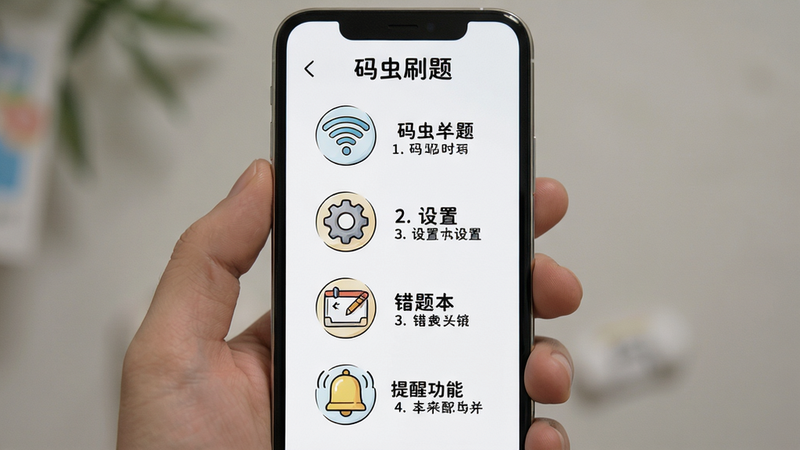 ��������Ϊ�ֻ��������棬չʾ�����ˢ�⡱��ʹ��ָ��ҳ�棬��Ļ����������񻭳�Сͼ�꣬�ֱ����Wi-Fi�����á����Ȿ�����ѹ��ܡ�����Ϊ�������е�ͼ��������˵��������Ϊǳ��ɫ�����Ϊ���廭�磬ϸ�ڰ��������ˢ�⡱������ÿһ�����ţ����ʸɾ���ˬ���޶���Ԫ�ء�