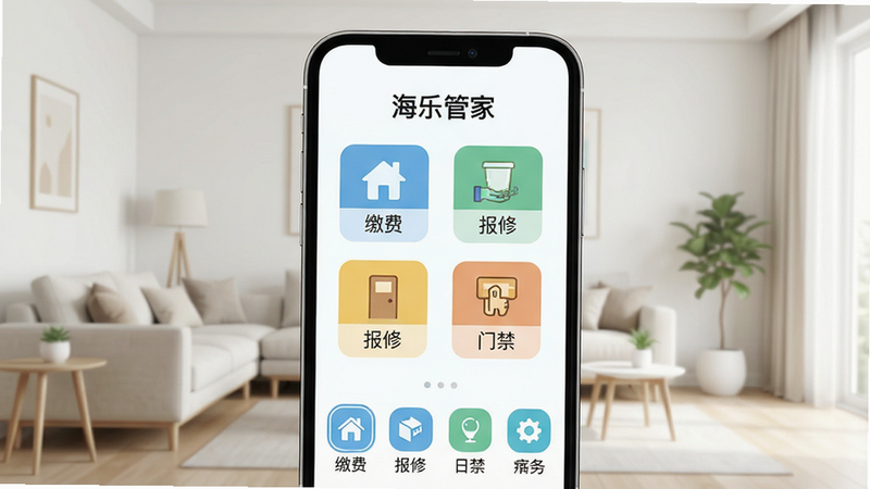 ���壺�����ֻ���Ļչʾ�����ֹܼҡ�APP�����棬�·��й���ͼ�����С����֣��ֻ����У�����Ϊ�ִ���Լ����������ǳɫ�����Ű棺����ͼ�����룬�Ϸ���ʾ�����ֹܼҡ�������������¼�࣬��ƽ����ơ�ϸ�ڣ���Ļ�пɼ��ɷѡ����ޡ��Ž���ͼ�꣬�������������ʣ�������Ⱦ���ɾ��������޶���Ԫ�ء�