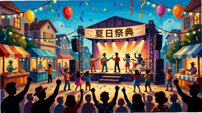 ���壺���ҵ�AIС��С��㳡�����ھٰ�һ�����ֵ�¶���ɶԣ��ŵƽ�ʣ�����ʳ̯λ��������̨�����֣����ù�Ǿ�ͷ����̨�������㣬ǰ���ǻ�������Ⱥ��Ӱ���о�����̨�ϵı����ߣ������ǹ����ʵƵĽ������Ű棺����Ԫ�طḻ�������ң����߽��㼯������̨���롣��񣺽��շ�ΧŨ��ĺ�Ϳ�廭���ɫ�����ޣ�����������Ϣ��ϸ�ڣ���̨�����д�š����ռ��䡱������Ʈ������Ͳʴ��������Ǵ��Ÿ�ʽ�����Ľ��շ�װ�����ʣ��߷ֱ��ʣ����渻�и�Ⱦ�����ɾ��޶���Ԫ�ء�