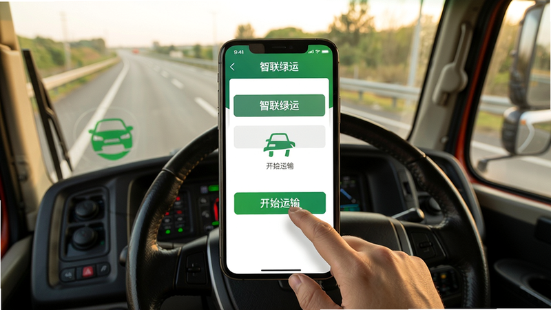 ����Ϊ���������ˡ�APP���ֻ��ϵ�ʹ�ó�����һֻ�����ڵ����Ļ�ϵġ���ʼ���䡱��ť������Ϊ������ʻ�ң�ǰ�����粣�����ǹ�·������Ϊ��һ�˳��ӽǣ��ֻ���Ļռ�ݻ������ġ����Ϊдʵ��Ӱ���ɫ��ƫů��ϸ�ڰ������������ˡ����水ť�������̱�Ե����ɫ��ʻͼ�꣬���ʸ���ɾ����޶���Ԫ�ء�