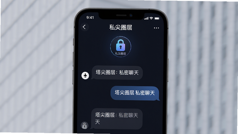���壺����Ȧ��APP˽��������棻���֣��ֻ���Ļչʾ�������촰�ڣ�������ͼ�ꣻ�Ű棺��Ϣ���ݼ�࣬����Ϊ��ɫ��������ء���ȫ��ϸ�ڣ���ʾ������Ȧ�㡱˽�������ʶ�����ʣ����壬�ɾ����޶���Ԫ�ء�