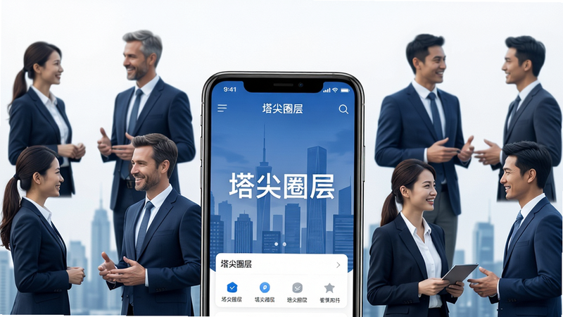 ���壺����Ȧ��APP����������Ӣ��Ⱥ�����֣��ֻ���Ļչʾ����Ȧ����ҳ�棬��Χ���ƶ�λ���ڽ�����������ʿ���Ű棺�ֻ����У����ﻷ�ƣ��Ϸ����ף�����ִ���Լ�������������ɫ����ϸ�ڣ���Ļ��������ʾ������Ȧ�㡱�������������΢Ц������Ϊ��������ߣ����ʣ����壬�ɾ����޶���Ԫ�ء�