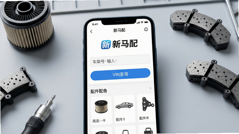 ���壺һ�������ֻ���Ļ��ʾ�������䡱APP�����棬��������չʾ���ܺ�����������б������֣��ֻ����У�����Ϊǳ��ɫ����̨�棬��Χɢ�伸�������������������ɲ��Ƭ���Ű棺APP����Ŵ���ʾ��ͻ���������䡱Logo�롰VIN��ѯ����ť�����дʵ�Ƽ��У�����ͨ͸��ϸ�ڣ���Ļ���ݿɱ�ʶ������UI��ƾ��£����ϸ�ڷḻ�����ʣ�4K���壬�ɾ��޶���Ԫ��