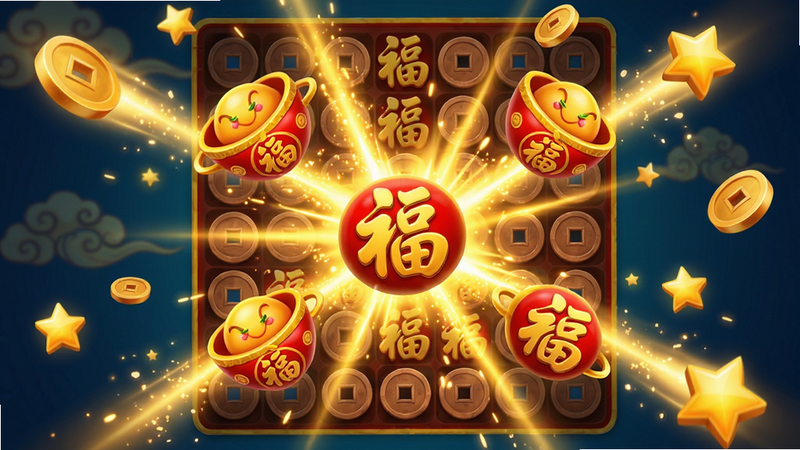 ���壺��Ϸ������˲�����д���棬�������Ԫ��������������ը����ɫ��Ч���䡣���֣�����Ϊ��������������Ư���Ľ����������Ч���Ű棺Ԫ�سʷ���״�ֲ�����ը����У��Ӿ������ǿ����񣺹���ϲ���񣬺����ɫ��ϸ���и�����ͭǮͼ����ϸ�ڣ���Ч����ϸ�壬Ԫ�ر�Ե����������ɾ����ࡣ���ʣ���֡����Ⱦ��ɫ�ʱ������ɾ��޶���Ԫ�ء�